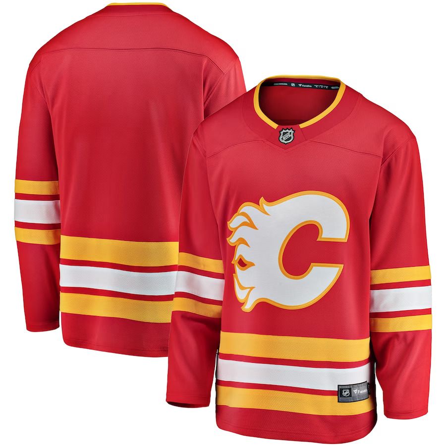 Men Calgary Flames Fanatics Branded Red Home Breakaway NHL Jersey